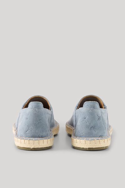 Veloursleder Slipper im Espadrille-Stil