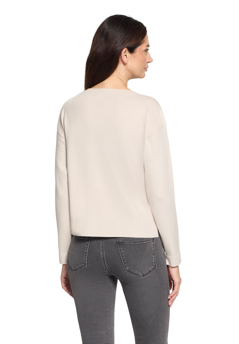 BETTY BARCLAY Feinstrickpullover mit Seitenschlitzen, beige, 36