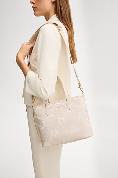 Canvas-Handtasche mit Kornblumen-Muster