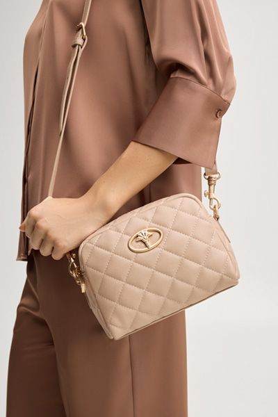 Gesteppte Schultertasche aus Kunstleder