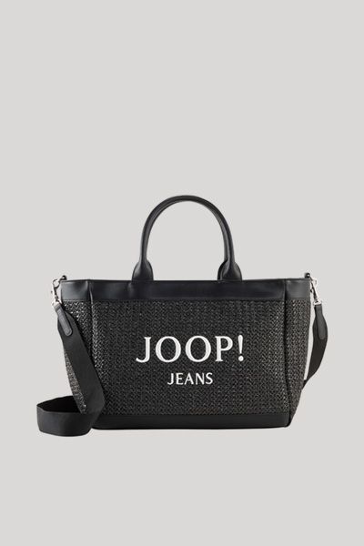 Shopper im Bast-Design mit Logo