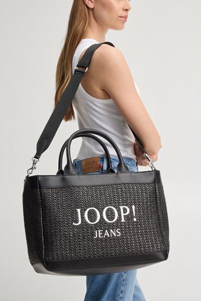 Shopper im Bast-Design mit Logo
