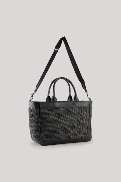 Shopper im Bast-Design mit Logo