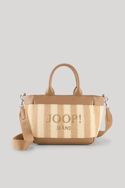 Gestreifte Bast-Handtasche Yvette