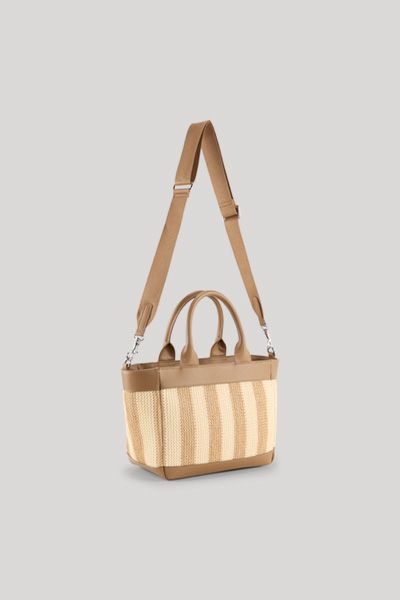 Gestreifte Bast-Handtasche Yvette