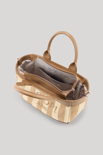 Gestreifte Bast-Handtasche Yvette