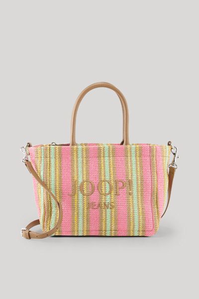 Gestreifter Shopper aus Bast