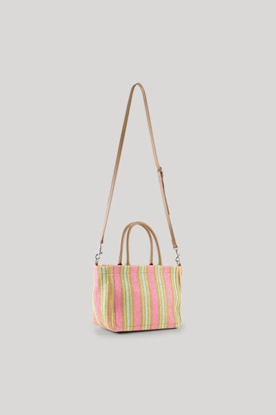 Gestreifter Shopper aus Bast