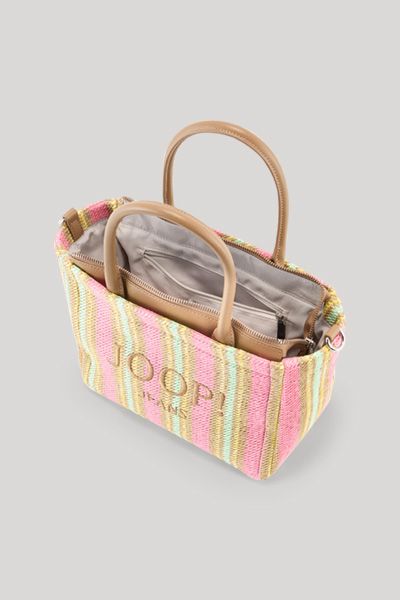Gestreifter Shopper aus Bast