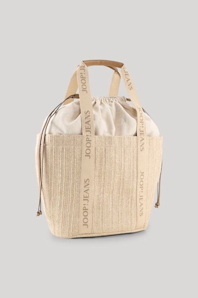 Shopper in Bast-Optik mit Tunnelzug