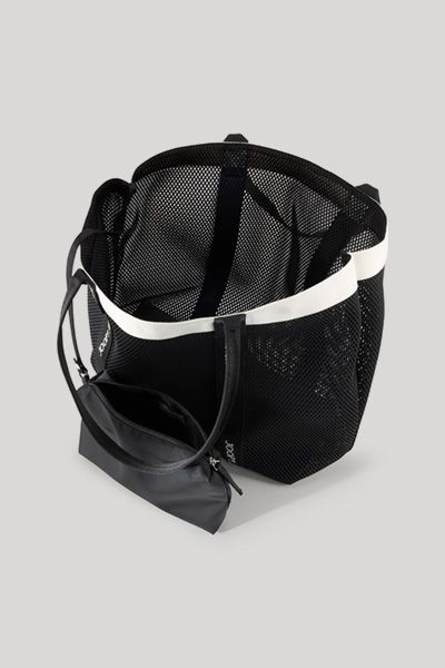 Mesh-Shopper mit abnehmbarer Clutch