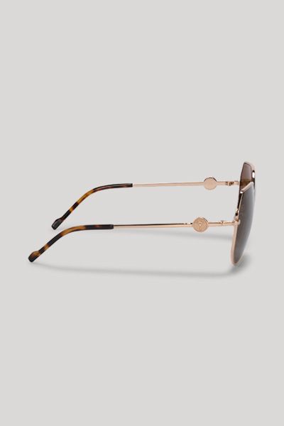 Geometrische Sonnenbrille mit Metallrahmen