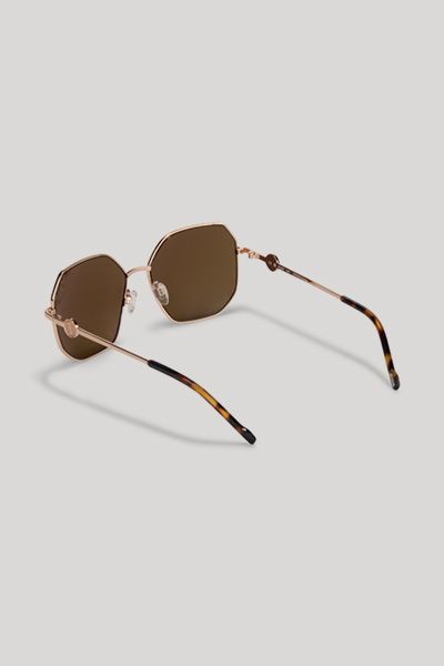 Geometrische Sonnenbrille mit Metallrahmen