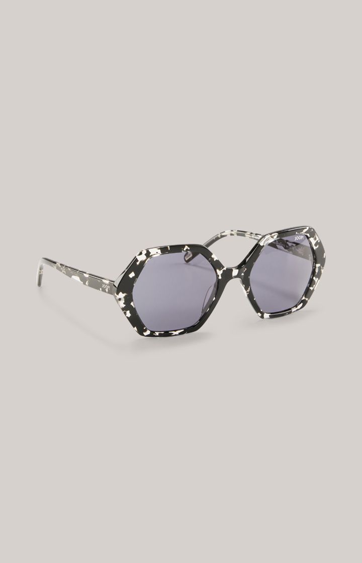 Sonnenbrille mit geometrischem Marmormuster