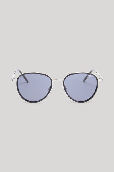 Ovale Vollrand-Sonnenbrille aus Metall