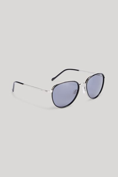 Ovale Vollrand-Sonnenbrille aus Metall