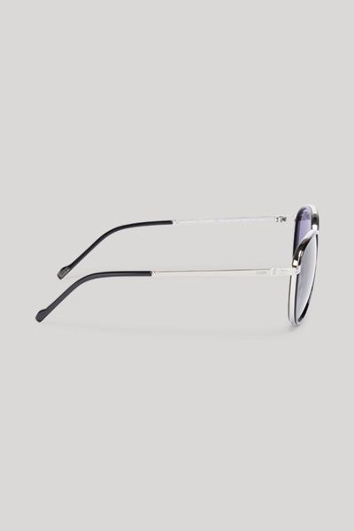 Ovale Vollrand-Sonnenbrille aus Metall