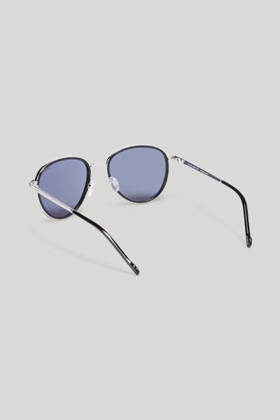 Ovale Vollrand-Sonnenbrille aus Metall