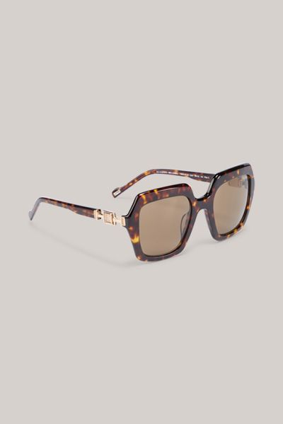 Übergroße Geometrische Eckige Sonnenbrille