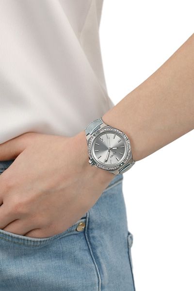 Elegante Armbanduhr mit Kristalllünette