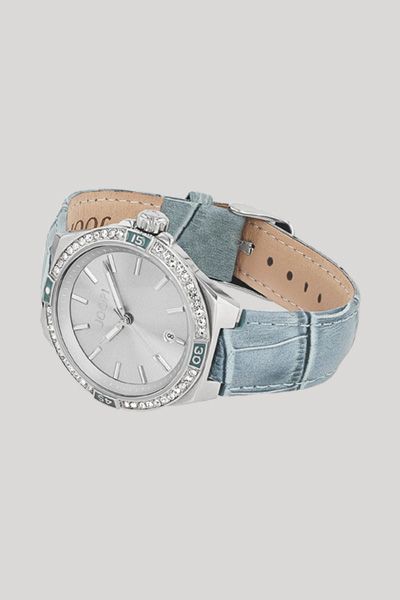 Elegante Armbanduhr mit Kristalllünette