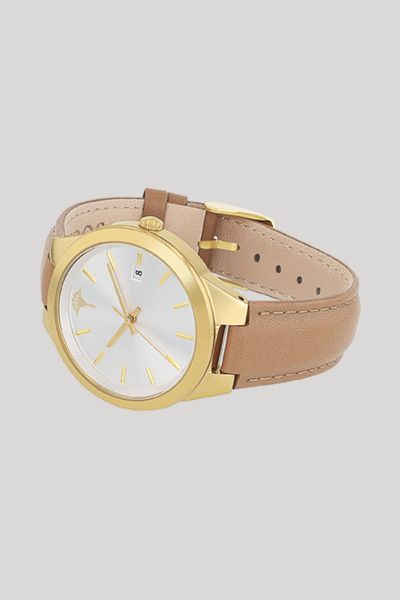 Elegante Armbanduhr mit Lederarmband