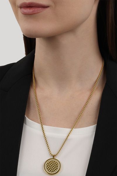 Wendbare Halskette mit Monogramm-Medaillon