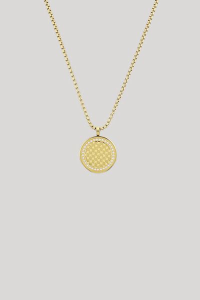 Wendbare Halskette mit Monogramm-Medaillon