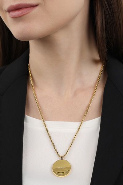 Wendbare Halskette mit Monogramm-Medaillon