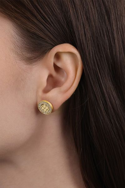 Monogramm-Ohrstecker mit Zirkonia