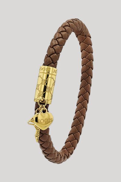 Geflochtenes Lederarmband mit Anhängern