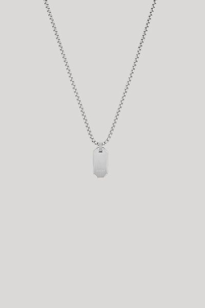 Minimalistische Edelstahlkette mit Dog-Tag