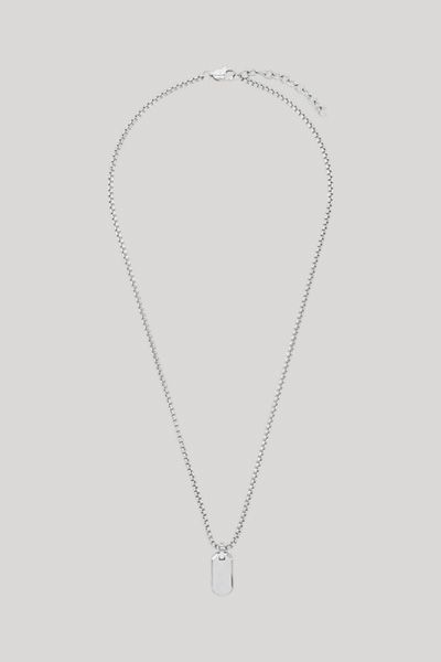 Minimalistische Edelstahlkette mit Dog-Tag
