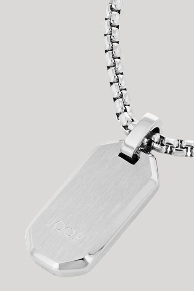 Minimalistische Edelstahlkette mit Dog-Tag
