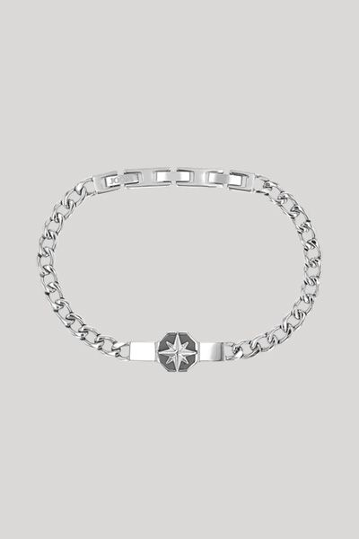 Panzerarmband mit Kompassstern-Anhänger