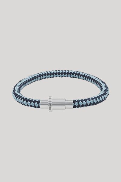 Geflochtenes Kordelarmband mit Edelstahlverschluss