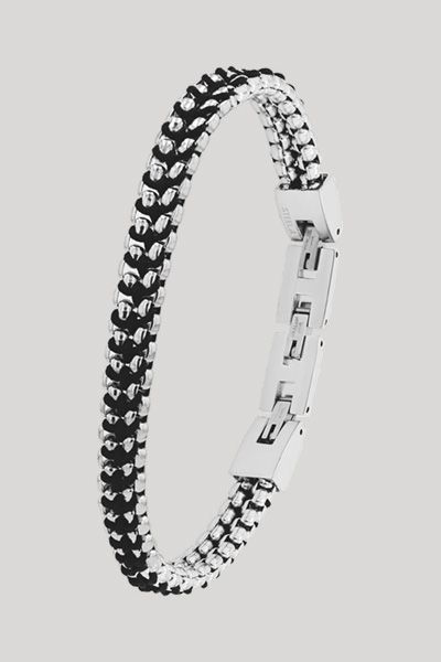 Geflochtenes Edelstahl- und Nylonarmband