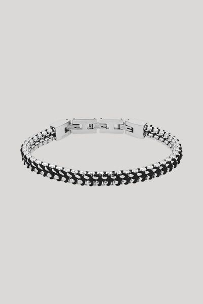 Geflochtenes Edelstahl- und Nylonarmband