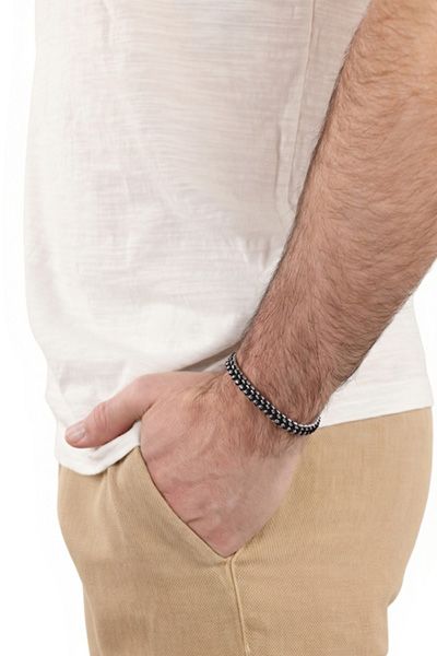 Geflochtenes Edelstahl- und Nylonarmband
