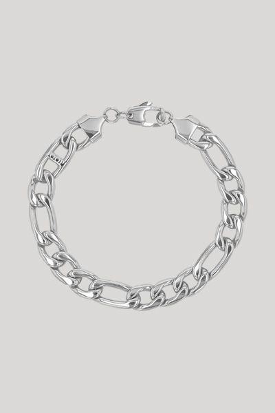 Klassisches Figaro-Gliederkettenarmband aus Edelstahl
