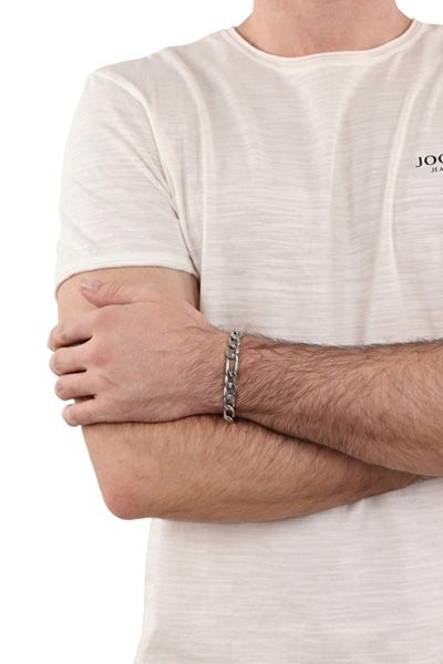 Klassisches Figaro-Gliederkettenarmband aus Edelstahl