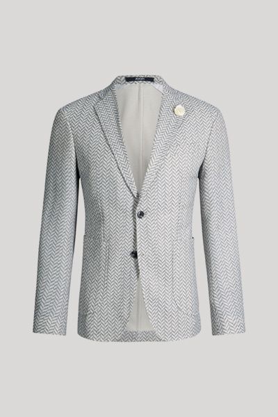 Strukturiertes Slim-Fit Einreiher-Sakko