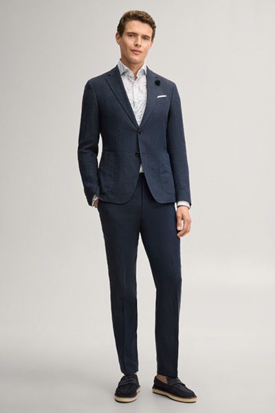 Klassisches Slim Fit Leinen-Sakko