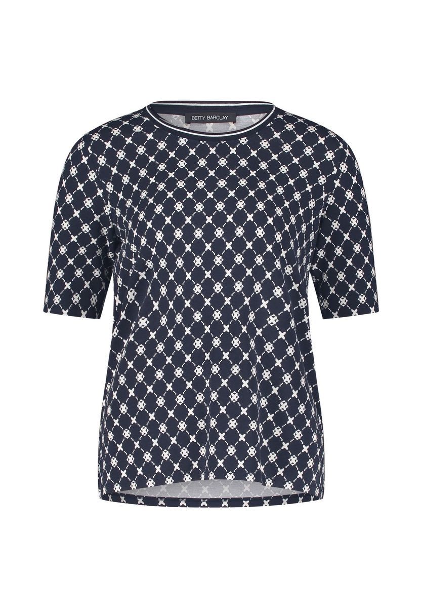 Figurbetontes Strickoberteil mit geometrischem Muster