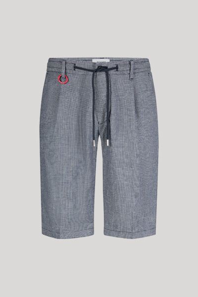 Bermuda-Shorts mit Baumwoll-Leinen und Bundfalten