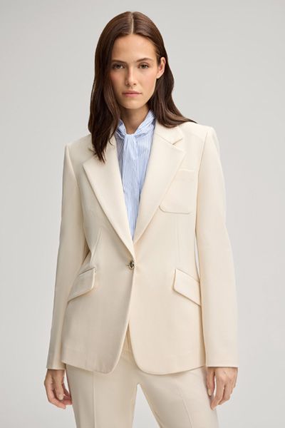 Taillierter Punto-Milano-Blazer mit Einzelknopf