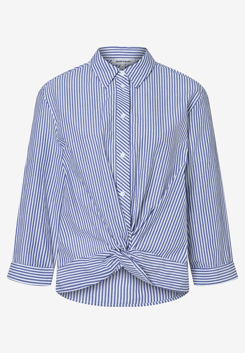 Gestreifte Bluse mit Knotendetail