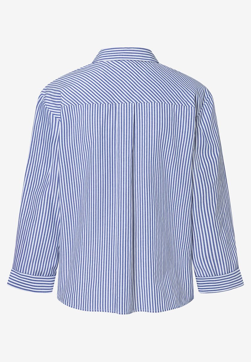 Gestreifte Bluse mit Knotendetail