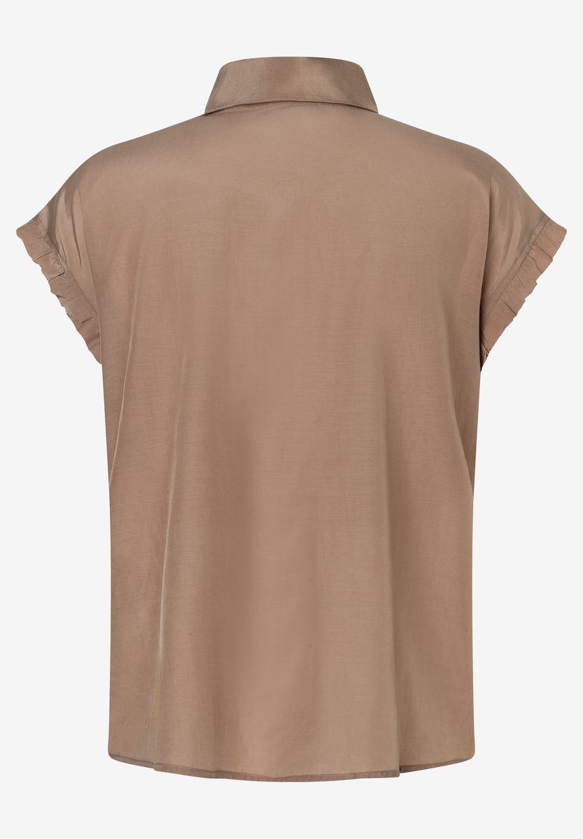 Kurzarm-Top mit Leiterstich-Detail