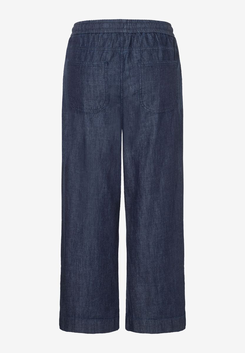 Leichte Denim-Culotte mit weitem Bein